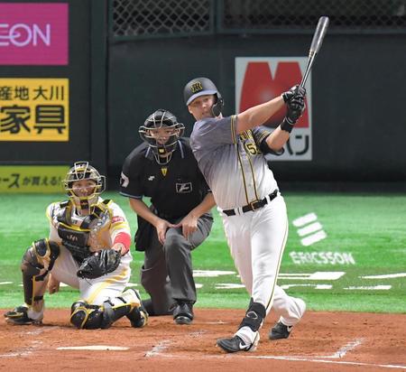 ４回、ソロを放つサンズ（撮影・高部洋祐）