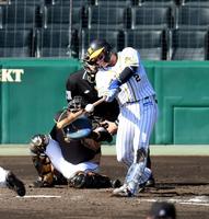 　５回、北條は左前に適時打を放つ