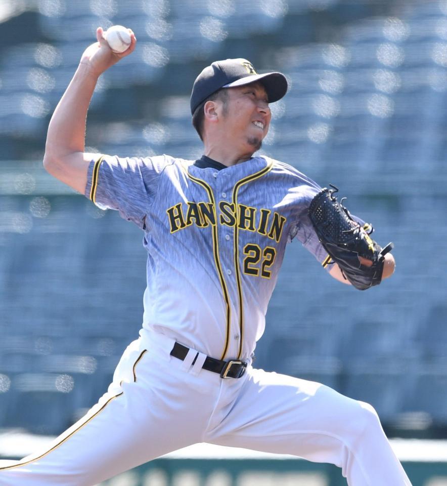 ５回、力投する藤川（代表撮影）