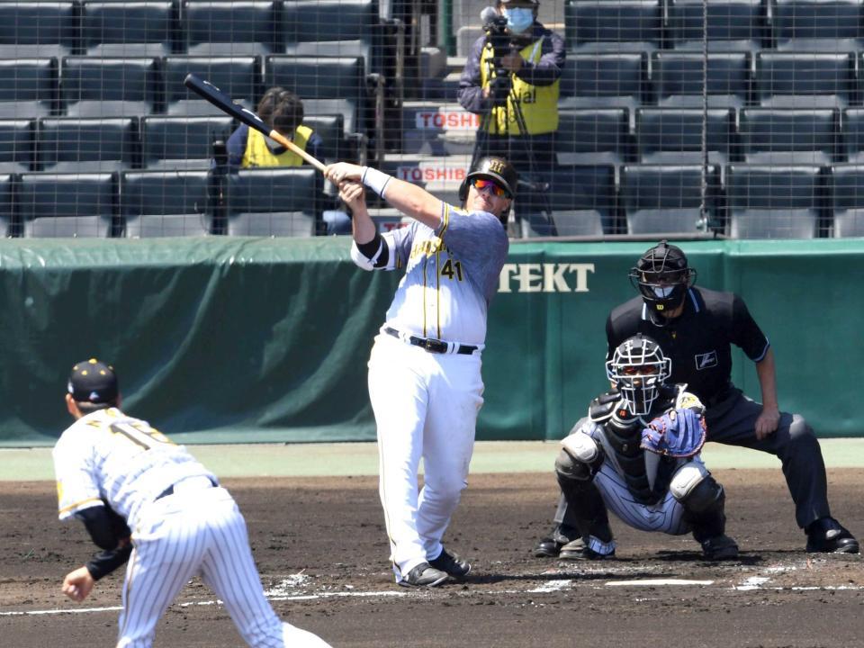 　２回、西勇から右前安打を放つボーア（写真は代表撮影）