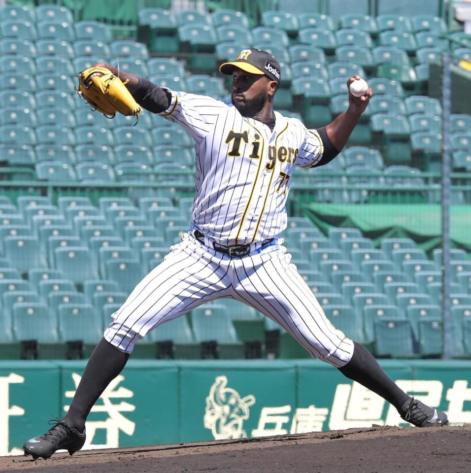 力投するガルシア（撮影・高部洋祐）