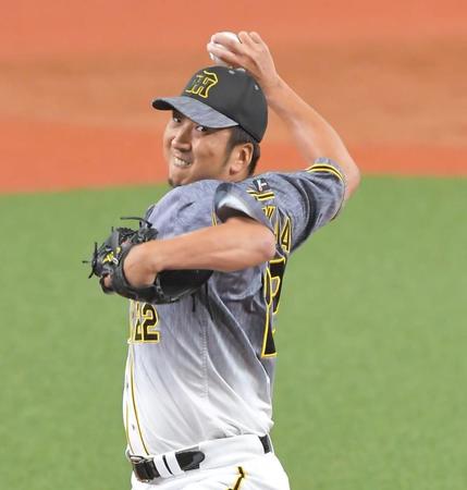 力投する藤川（撮影・高部洋祐）