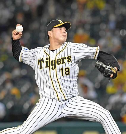 　７回、好リリーフを見せる馬場（撮影・飯室逸平）