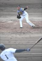 ６回、オリックス・モヤを空振り三振に仕留める阪神・高橋遥人（撮影・北村雅宏）