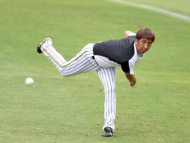 阪神・藤川球児が１軍合流　甲子園での練習に参加