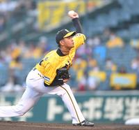 先発し、力投する阪神・高橋遥人＝甲子園（撮影・田中太一）