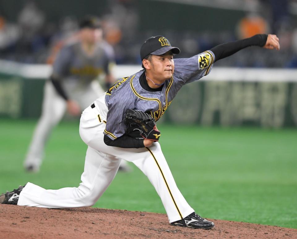 先発し、力投する高橋遥（撮影・田中太一）