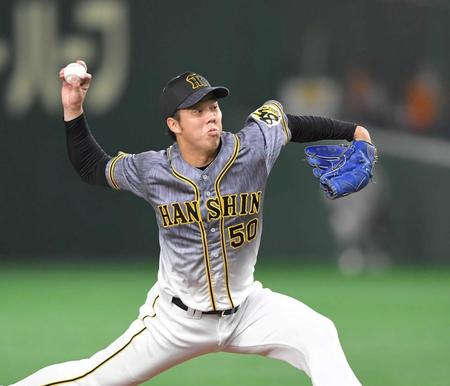 　６回１失点と好投した青柳