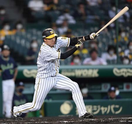 　１回、適時打を放つ大山