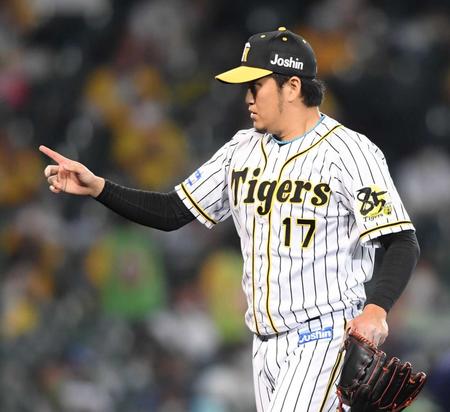 　７回、青木を打ち取りピンチを脱した岩貞