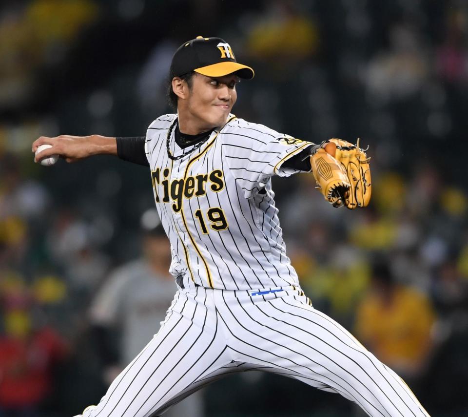 先発し、力投する阪神・藤浪＝甲子園（撮影・田中太一）