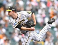 力投する阪神・ガンケル（撮影・北村雅宏）