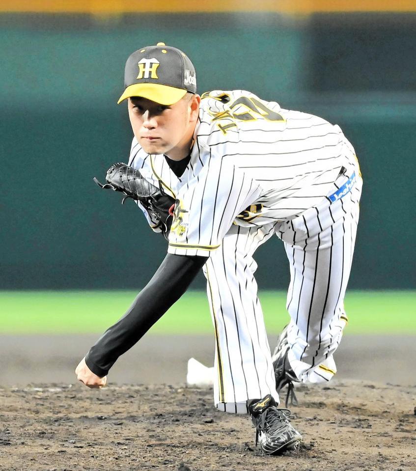 　巨人打線相手に力投する高橋
