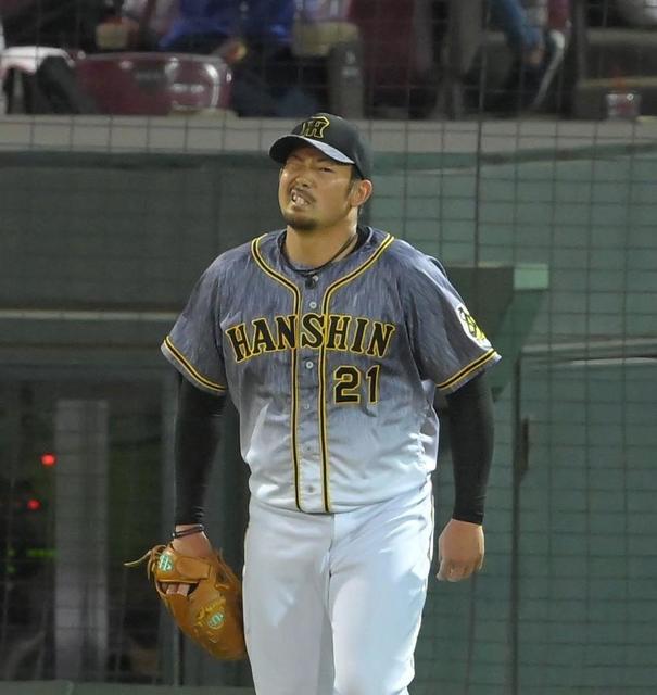 阪神 岩田 勝利投手権利まであと１死 逆転打浴び無念の降板 ５四死球と制球苦しむ 阪神タイガース デイリースポーツ Online