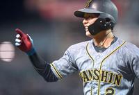 　１回、先制２ランを放った北條は笑顔で生還