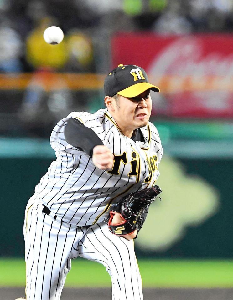 力投する阪神・西勇輝＝甲子園（撮影・北村雅宏）