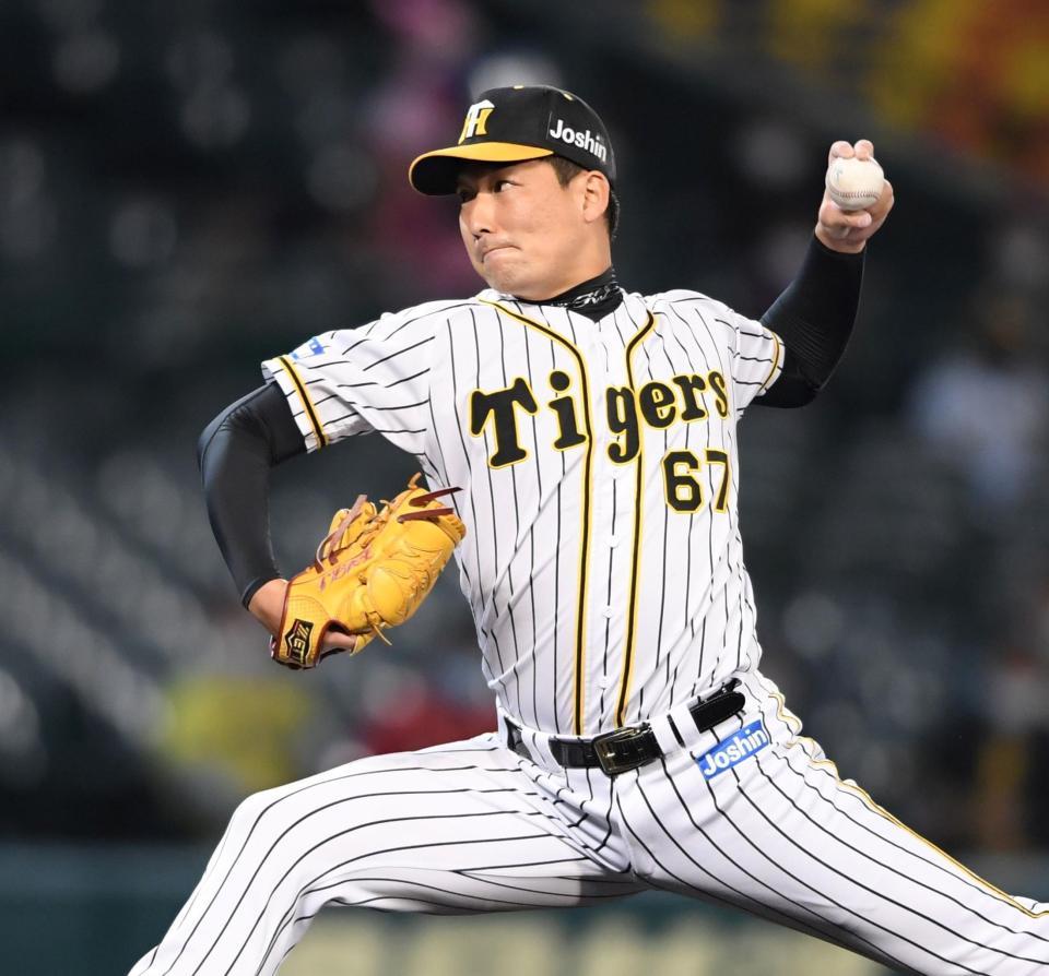 　７回を無失点に抑える岩崎（撮影・田中太一）