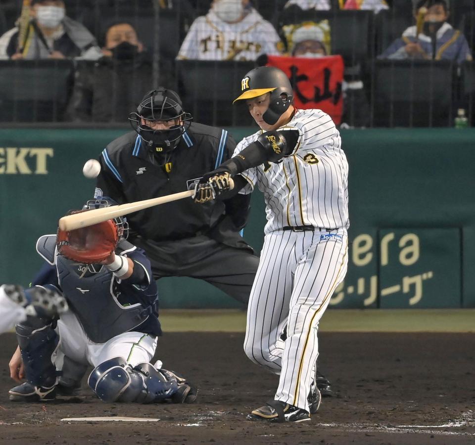 阪神・大山が劇的サヨナラ弾　トップに２差２７号 112試合 .293  27本　83打点  1盗塁