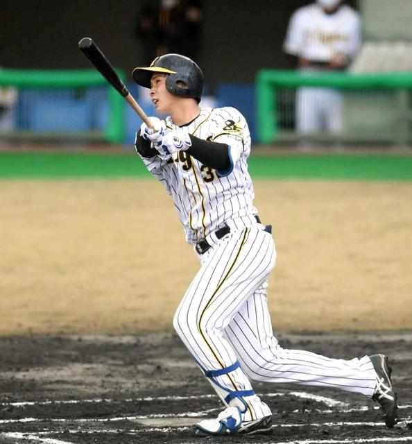 阪神・井上　フェニックスＬ１号！ドラ１佐藤に負けん！来春１軍キャンプへＧＯ砲