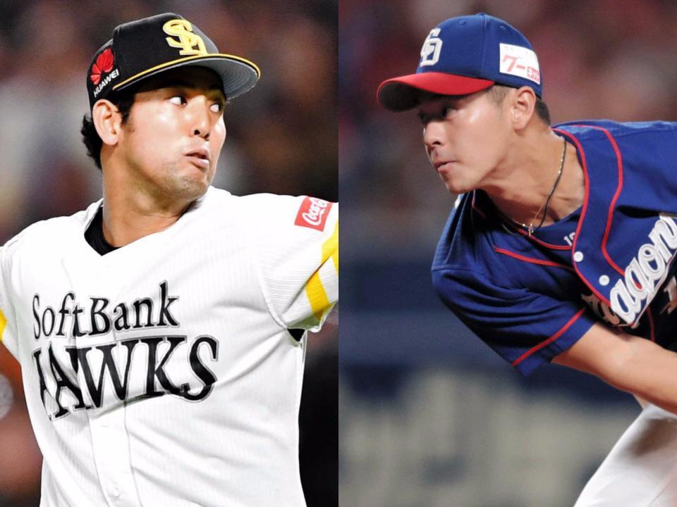 　阪神が獲得した加治屋蓮（左）と鈴木翔太