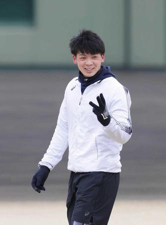 　履正社の先輩、安田からアドバイスを受けた井上（代表撮影）