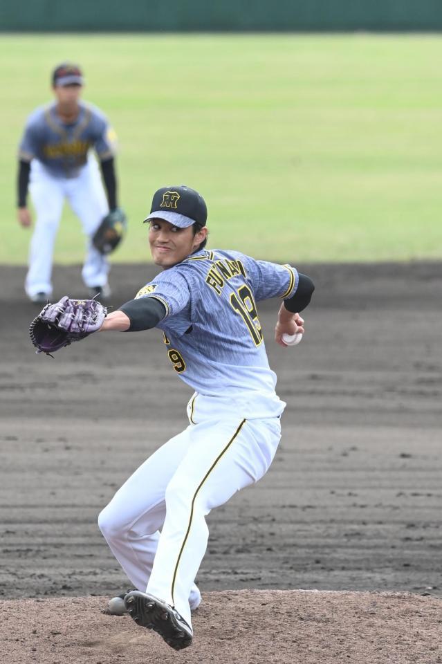 　６回、力投する藤浪