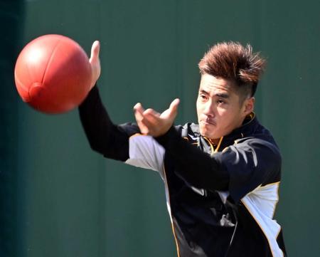 　登板へ向け調整するチェン