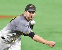 　４回を無失点に抑える阪神・ガンケル（撮影・田中太一）
