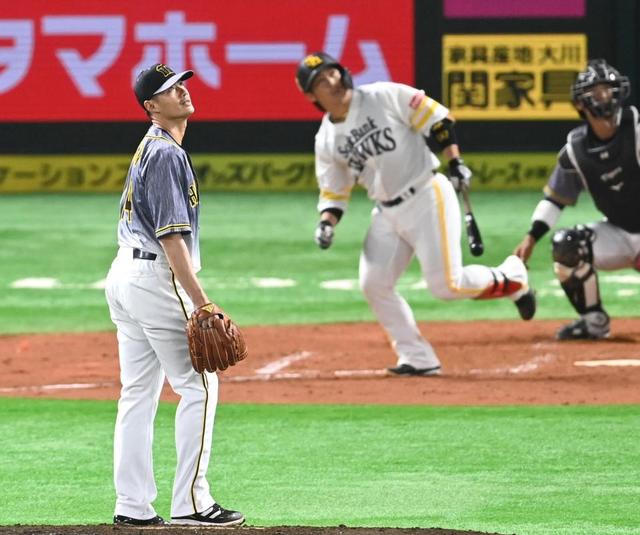 阪神・チェンは３回８安打４失点で降板　打球直撃、甲斐に満塁被弾