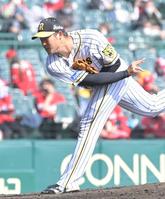 力投する阪神・斎藤友貴哉＝甲子園（撮影・高部洋祐）