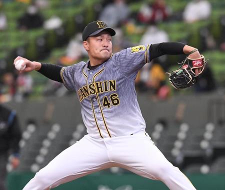 　力投する秋山（撮影・金田祐二）