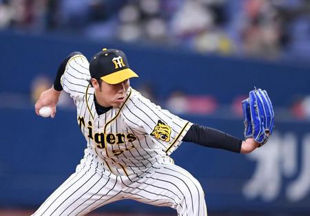 先発し力投する阪神・青柳晃洋＝京セラドーム大阪（撮影・山口登）