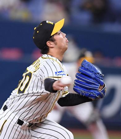 先発し力投する阪神・青柳晃洋＝京セラドーム大阪（撮影・山口登）