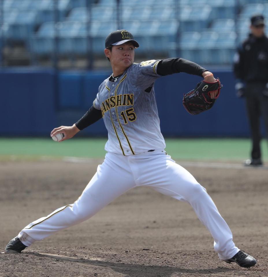 中日戦に先発した西純＝ナゴヤ球場