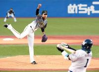 　１回、山田を打ち取る藤浪