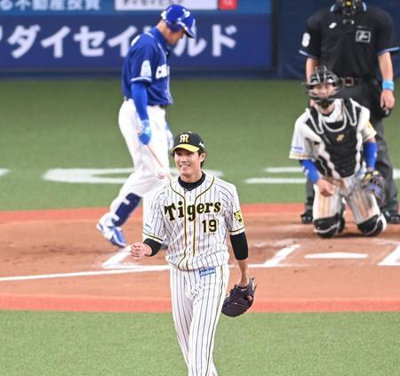 ６回、中日・福留と“対決”する阪神・藤浪＝京セラドーム（撮影・飯室逸平）