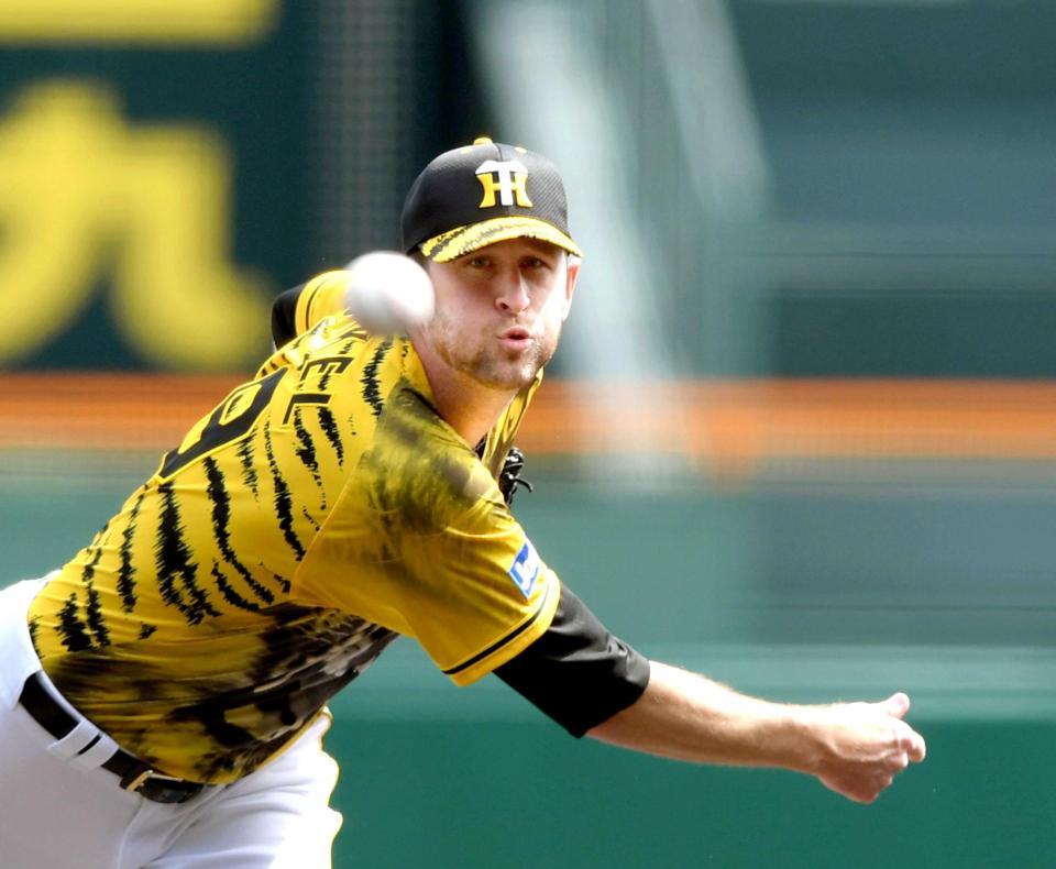 　先発し力投するガンケル（撮影・山口登）