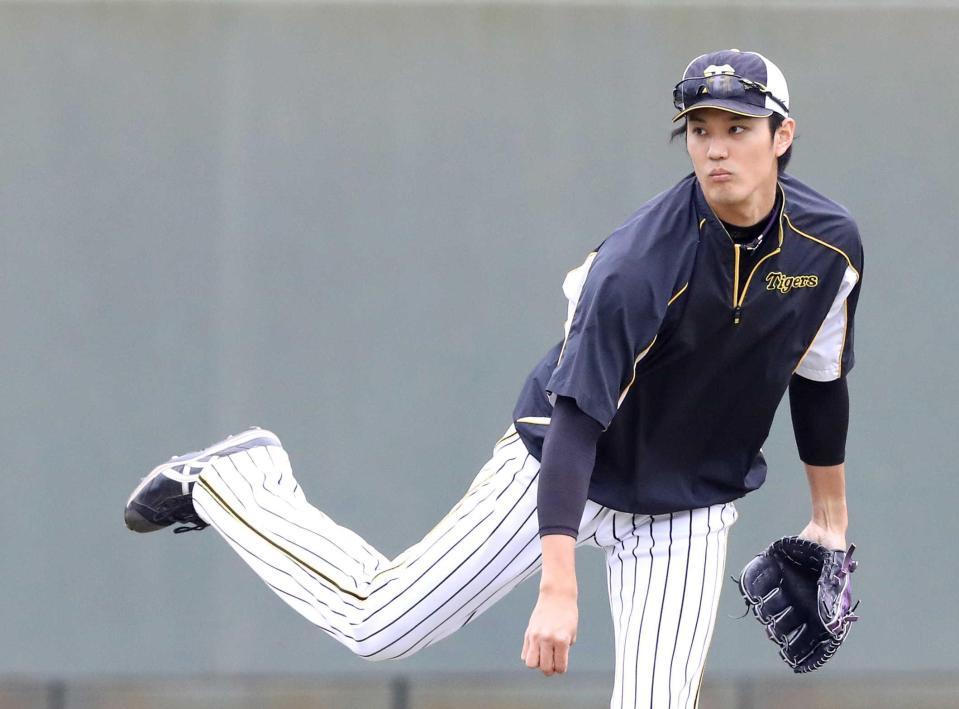 　キャッチボールする藤浪（代表撮影）