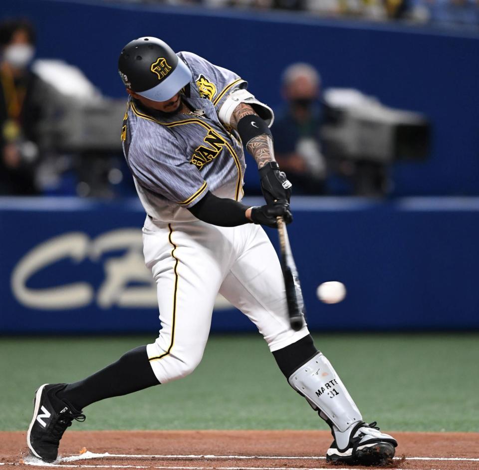 １回、三塁打を放つマルテ（撮影・北村雅宏）