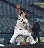 　雨の中、力投する伊藤将