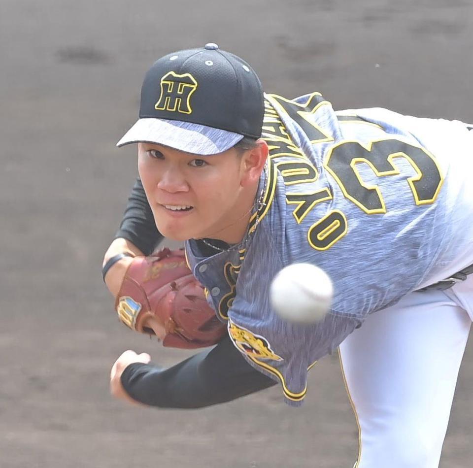 力投する及川（撮影・高部洋祐）