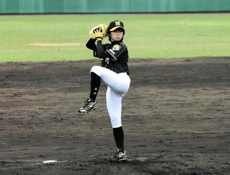 力投する阪神Ｗｏｍｅｎ・横井