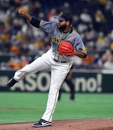 初登板の阪神・ラウル・アルカンタラ＝東京ドーム（撮影・佐藤厚）