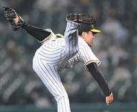 　６回、ヤクルト打線を無失点に抑える馬場（撮影・田中太一）