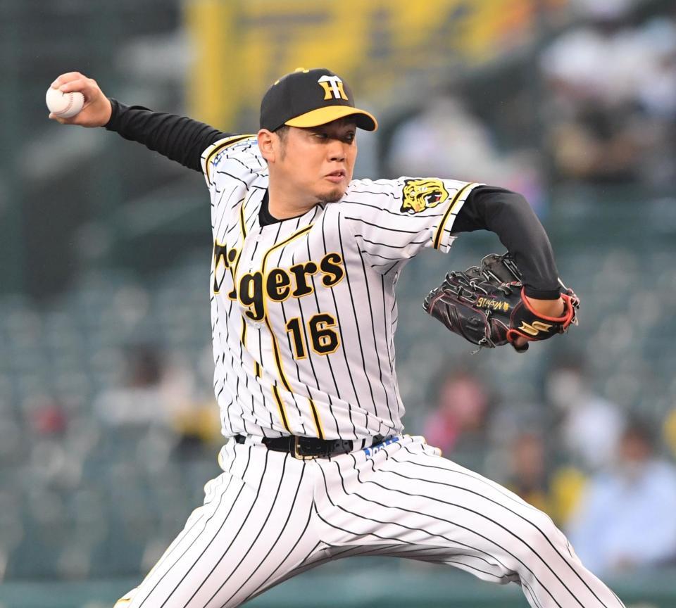 　先発し、力投する西勇