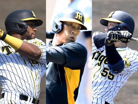 　ＤＨ候補の（左から）ロハス、糸井、陽川