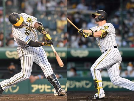 　９号２ランを放ったマルテ（左）と１１号ソロを放ったサンズ