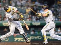 　９号２ランを放ったマルテ（左）と１１号ソロを放ったサンズ