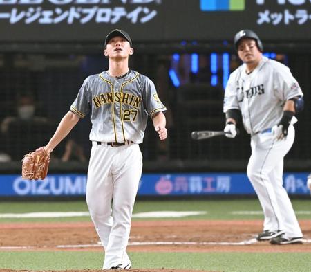 ２回、山川に先制ソロを許した伊藤将（撮影・高石航平）