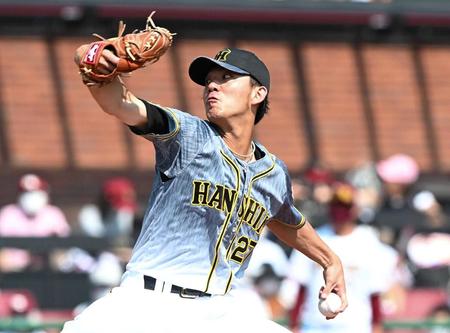 　田中将との“マー君対決”に７回１失点で投げ勝った伊藤将（撮影・飯室逸平）